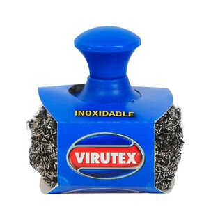 Esponja Acero Inoxidable Con Mango 1un. - Virutex