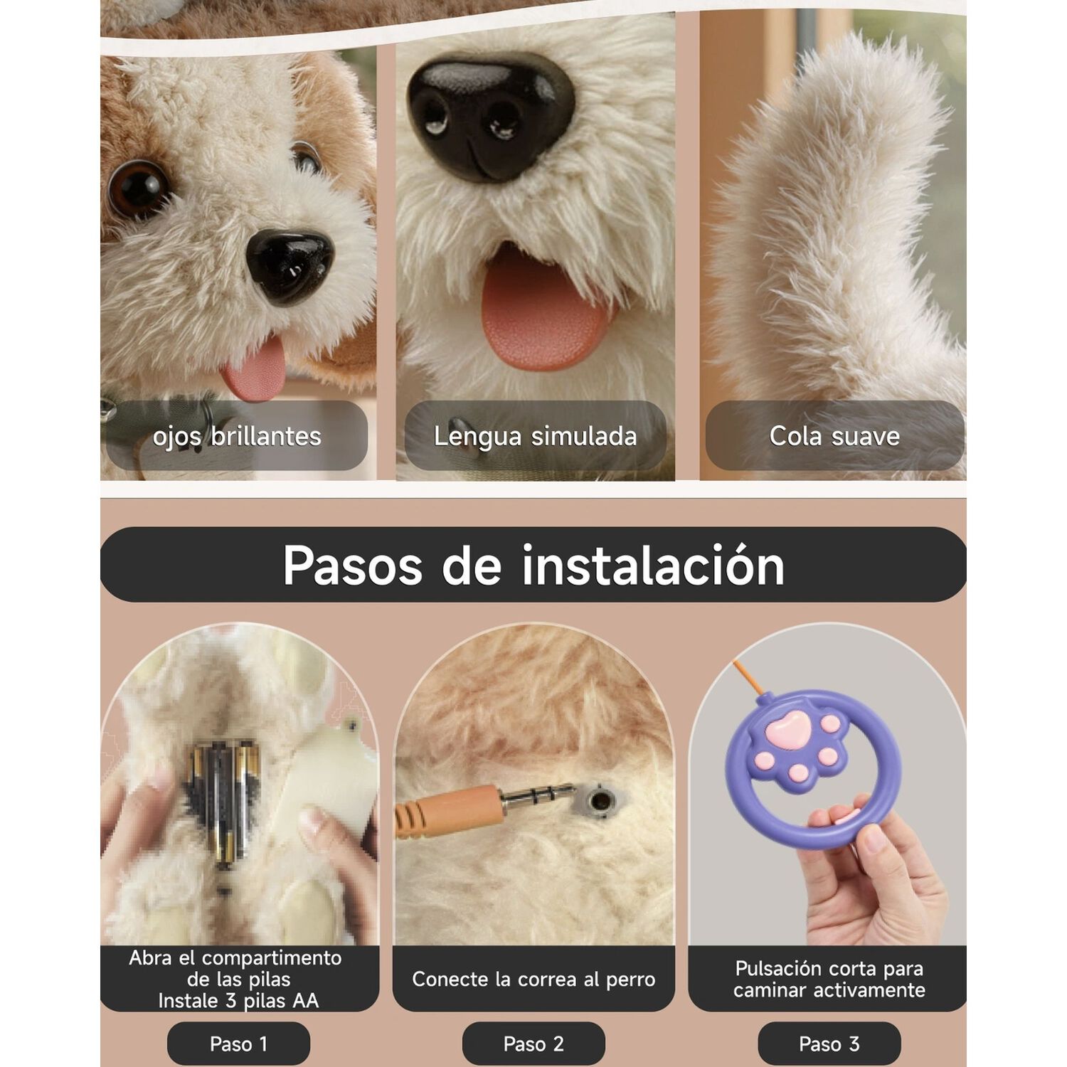Perro De Peluche Juego De Juguetes Musical Tm381 Lubabycas image number 6.0
