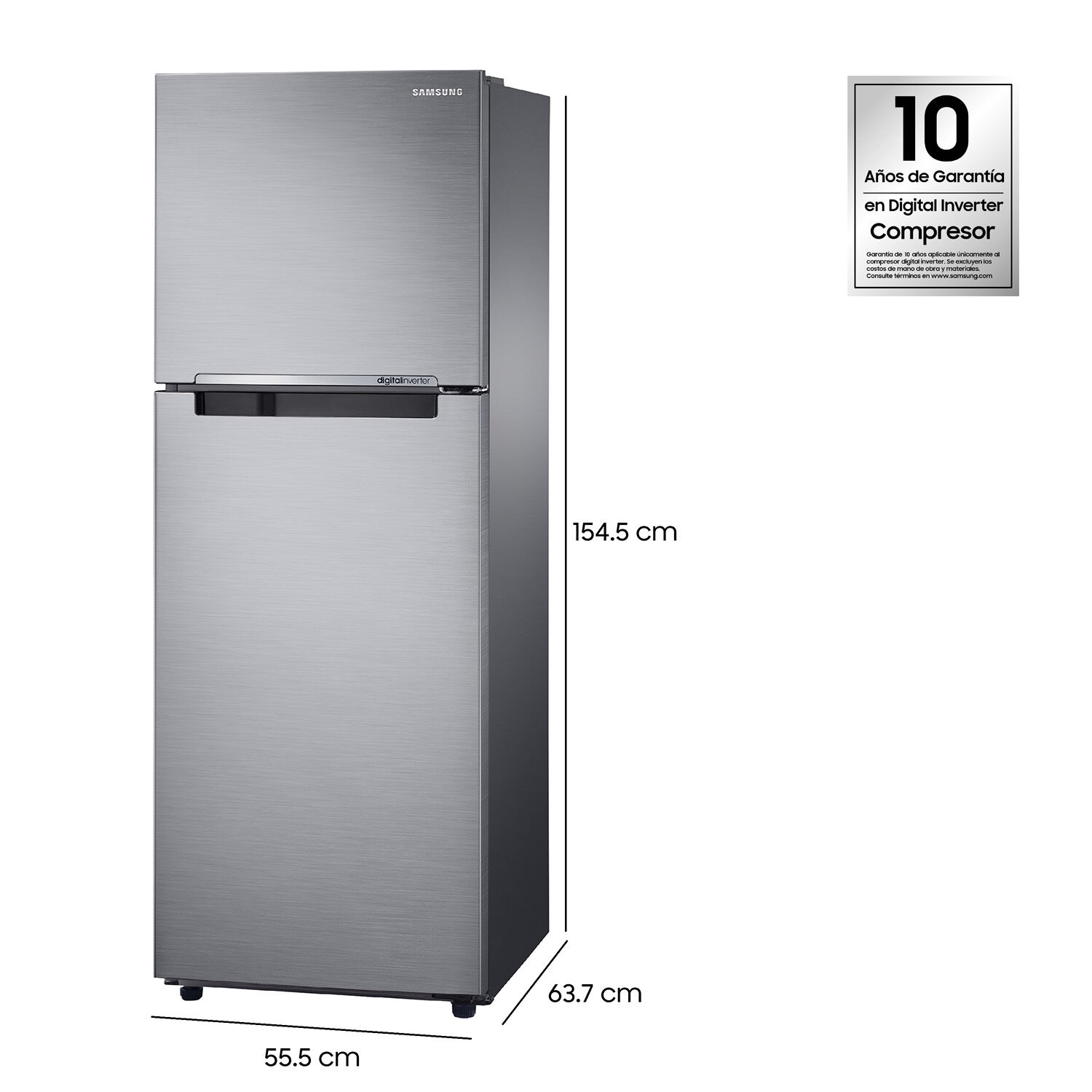 Refrigerador Top Freezer Samsung RT22FARADS8/ZS / No Frost / 236 Litros / F image number 2.0