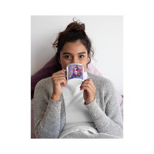 Taza Enlozada Catrina Mujer Floreada Esqueleto