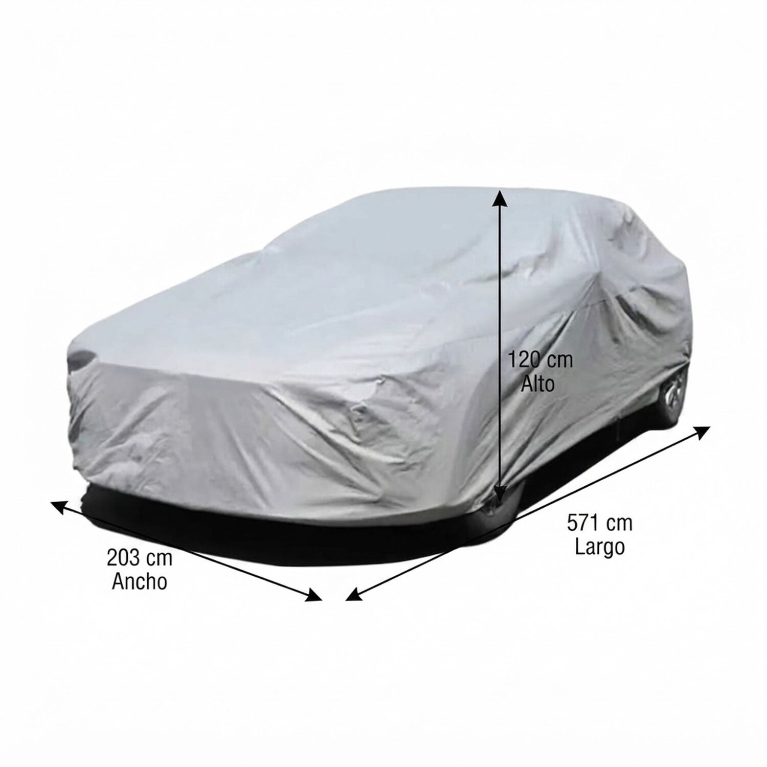 Protector Exterior Auto Resistente Lluvia Uv Y Polvo Talla Xxl Gris image number 2.0