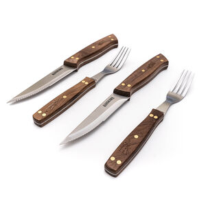 Set De 2 Cuchillos De 5" + 2 Tenedores Para Asado