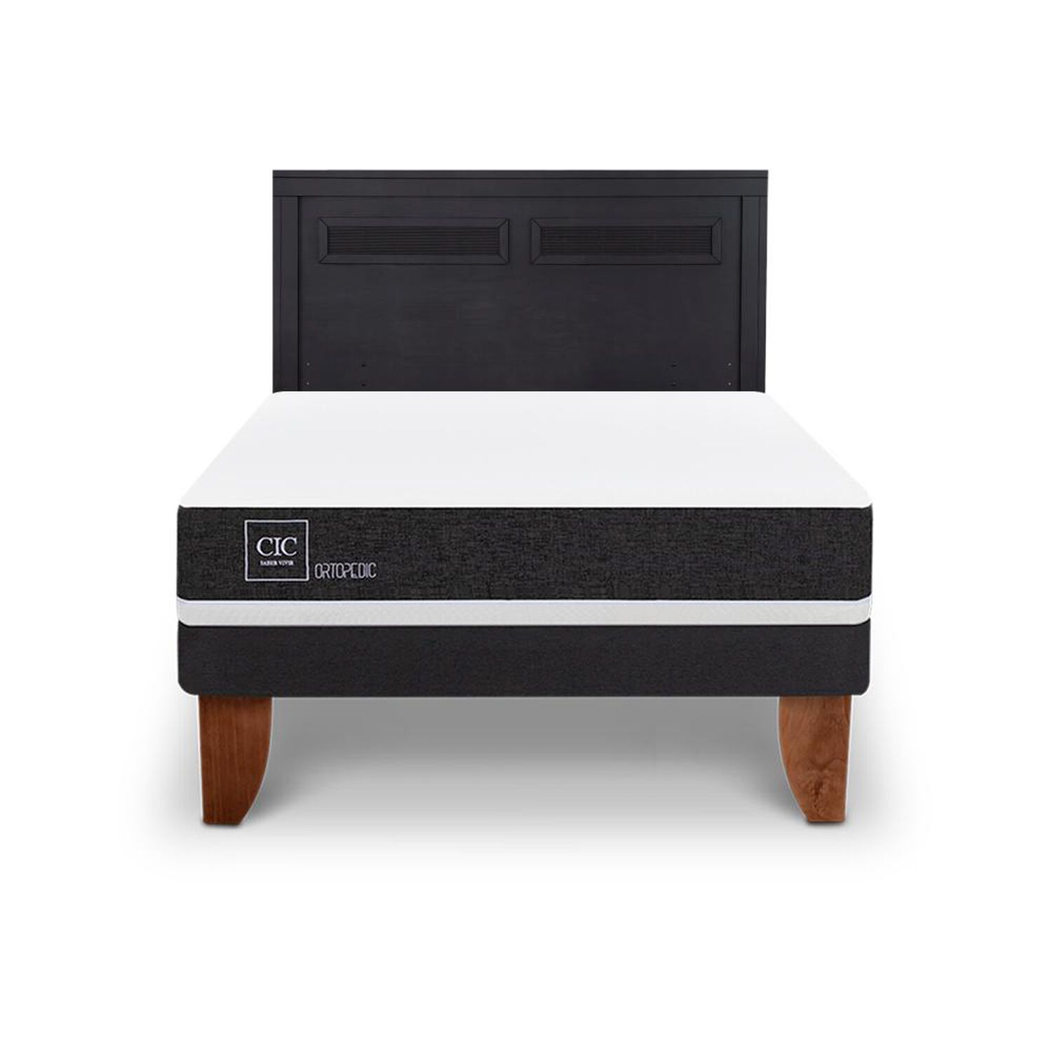 Cama Europea Cic Ortopedic / 2 Plazas / Base Normal + Respaldo image number 0.0