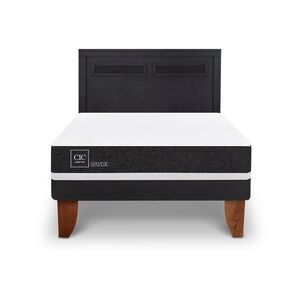 Cama Europea Cic Ortopedic / 2 Plazas / Base Normal + Respaldo
