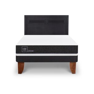 Cama Europea Cic Ortopedic / 2 Plazas / Base Normal + Respaldo