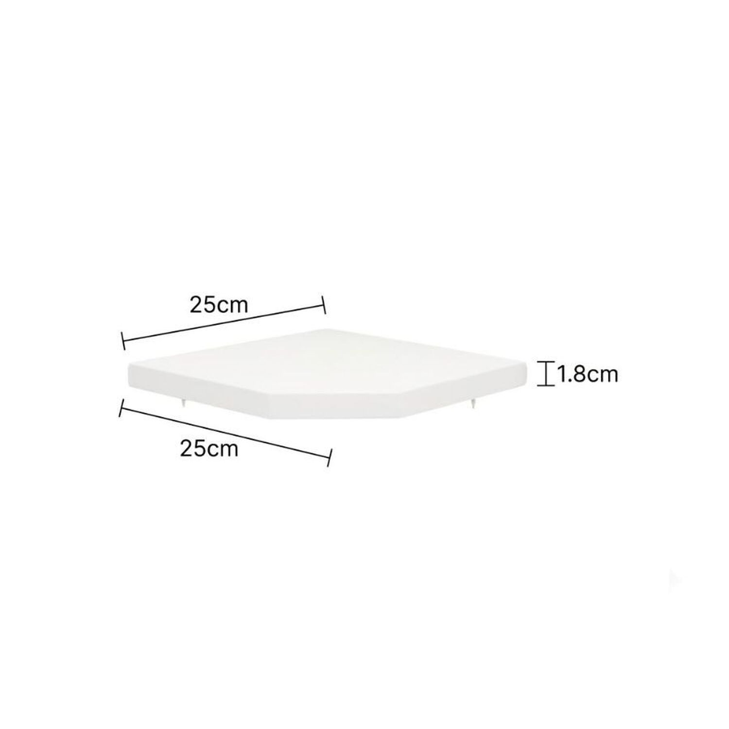 Repisa De Esquina Flotante Minimalista Blanca Organizador 25cm image number 1.0