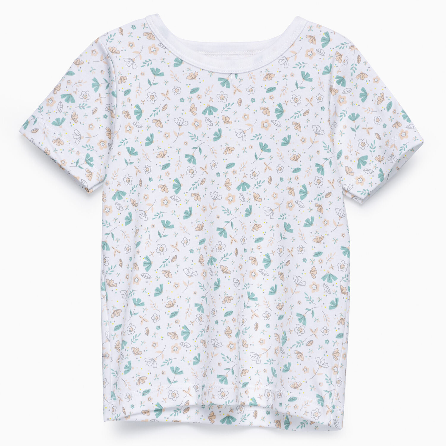 Pijama Blanco Hojas Colores Algod&oacute;n Peruano image number 2.0