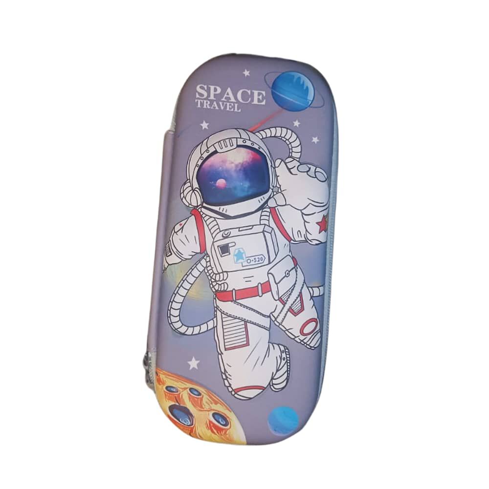 Estuche Astronauta Espacial Grande 3d L&aacute;piz Escuela Colegio image number 0.0