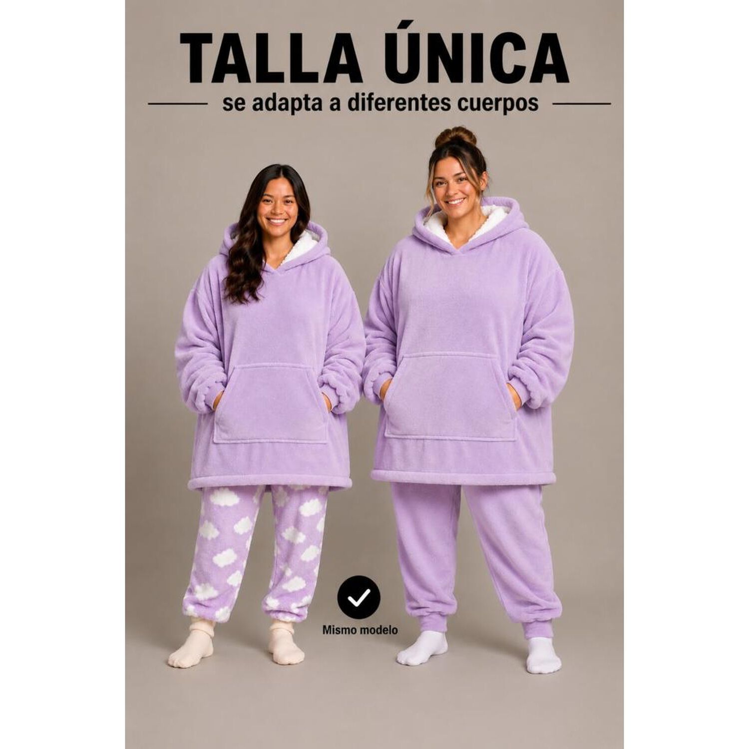 Poleron Felpa Capucha Manta Polar Invierno Unisex Talla Unic image number 30.0
