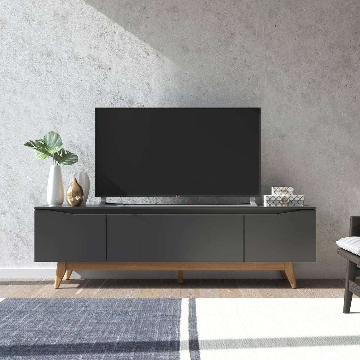 Rack Decocasa Flynt / 3 Puertas / 4 Cajones image number 3.0