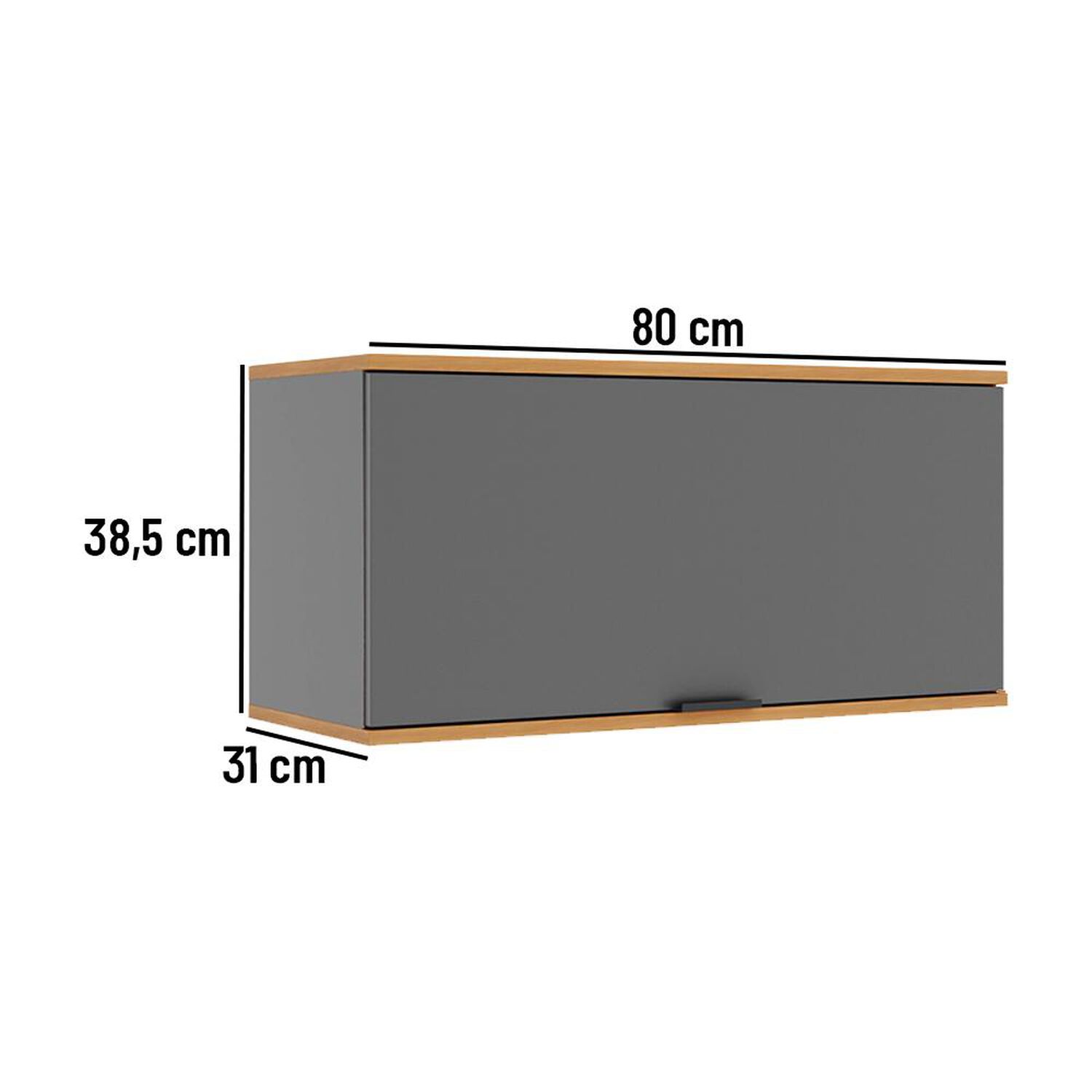 Mueble De Cocina Roca A&eacute;reo Casta&ntilde;a Modular / 1 Puerta image number 3.0