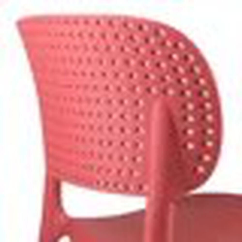Pack 4 Silla Escritorio Apilable Rojas image number 3.0