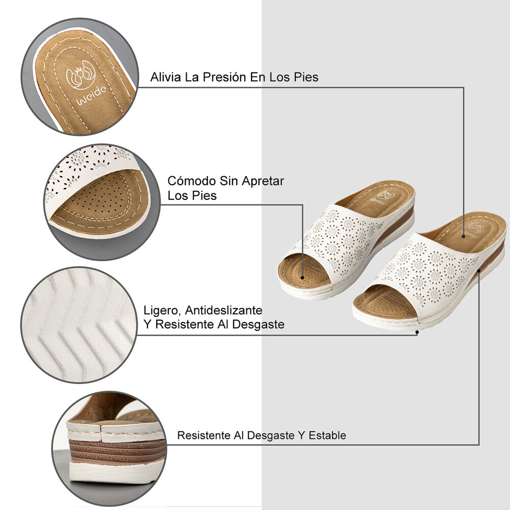Sandalias Chalas Casual Confort Mujer Taco Cuña Weide Qiu365 image number 4.0