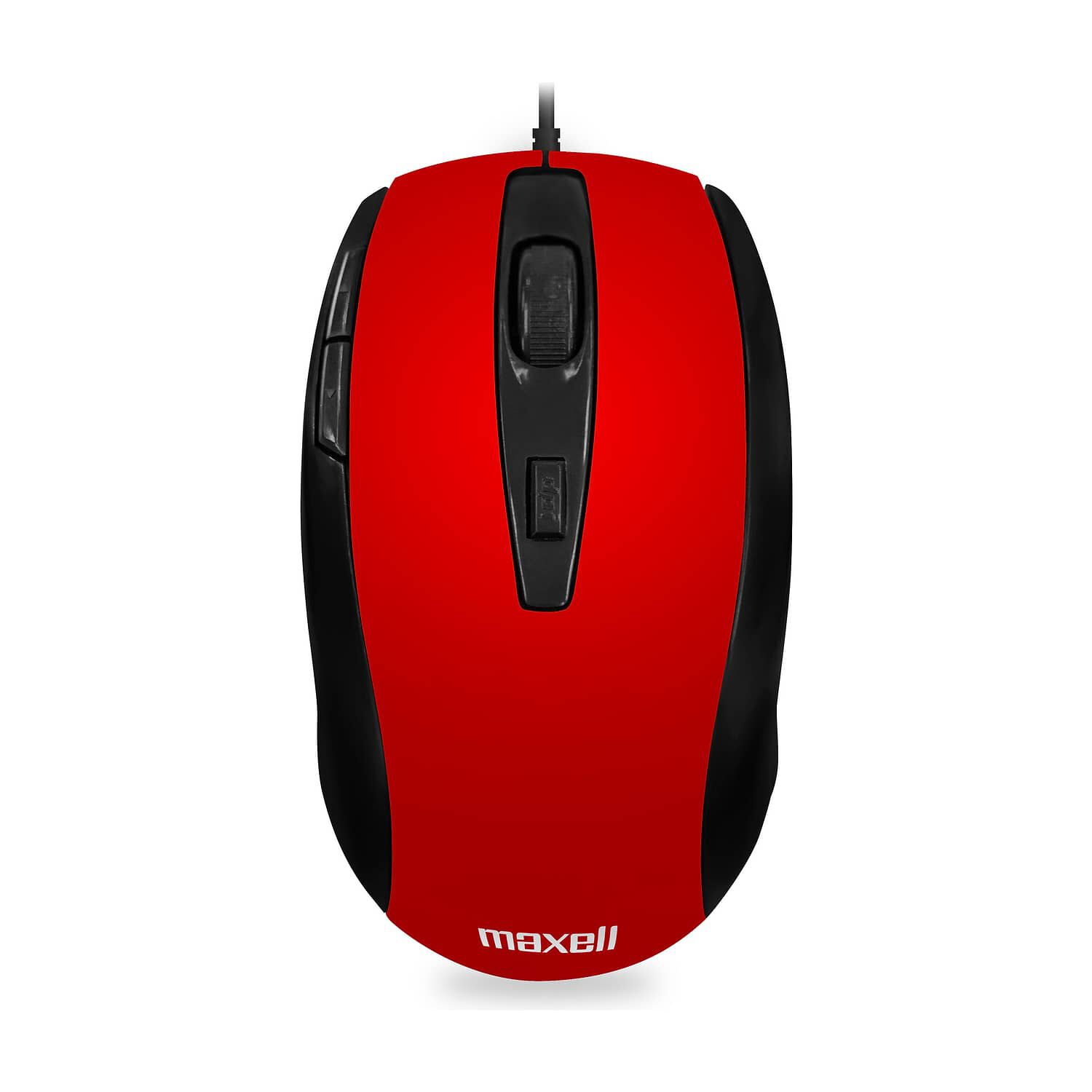 Mouse &Oacute;ptico Maxell 5 Botones Mowr-105 Rojo image number 0.0