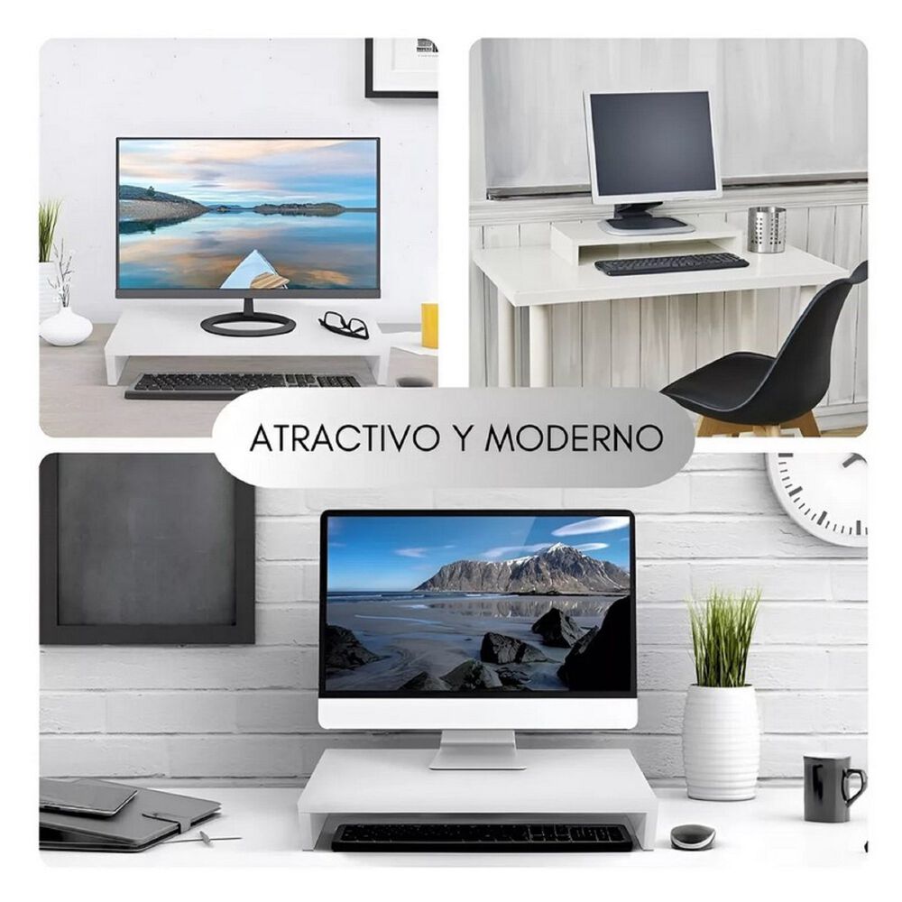 Elevador De Monitor Armable De Madera Para Escritorio image number 1.0