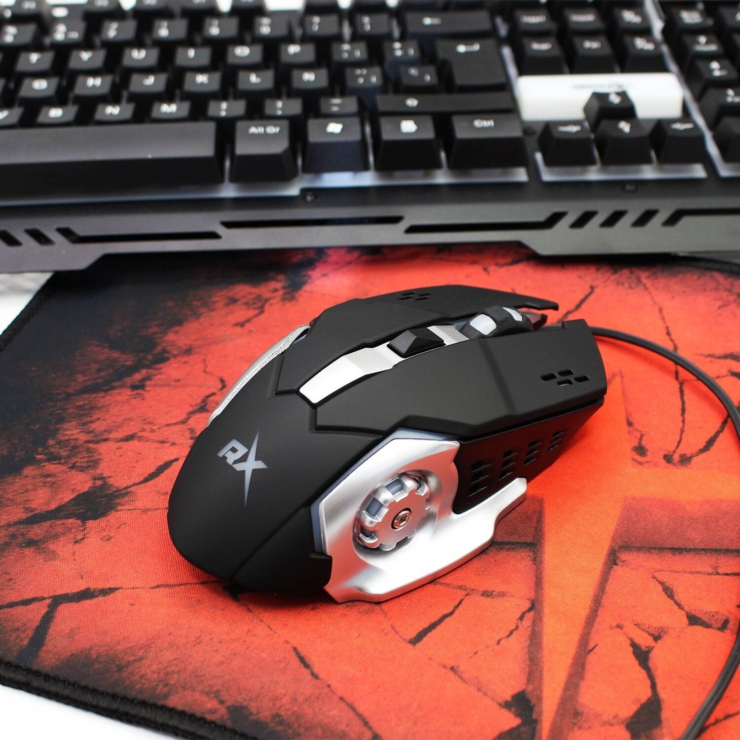 Kit Gamer 4 En 1 Mouse Teclado Pad Audifonos Reptilex Rx0042 image number 2.0