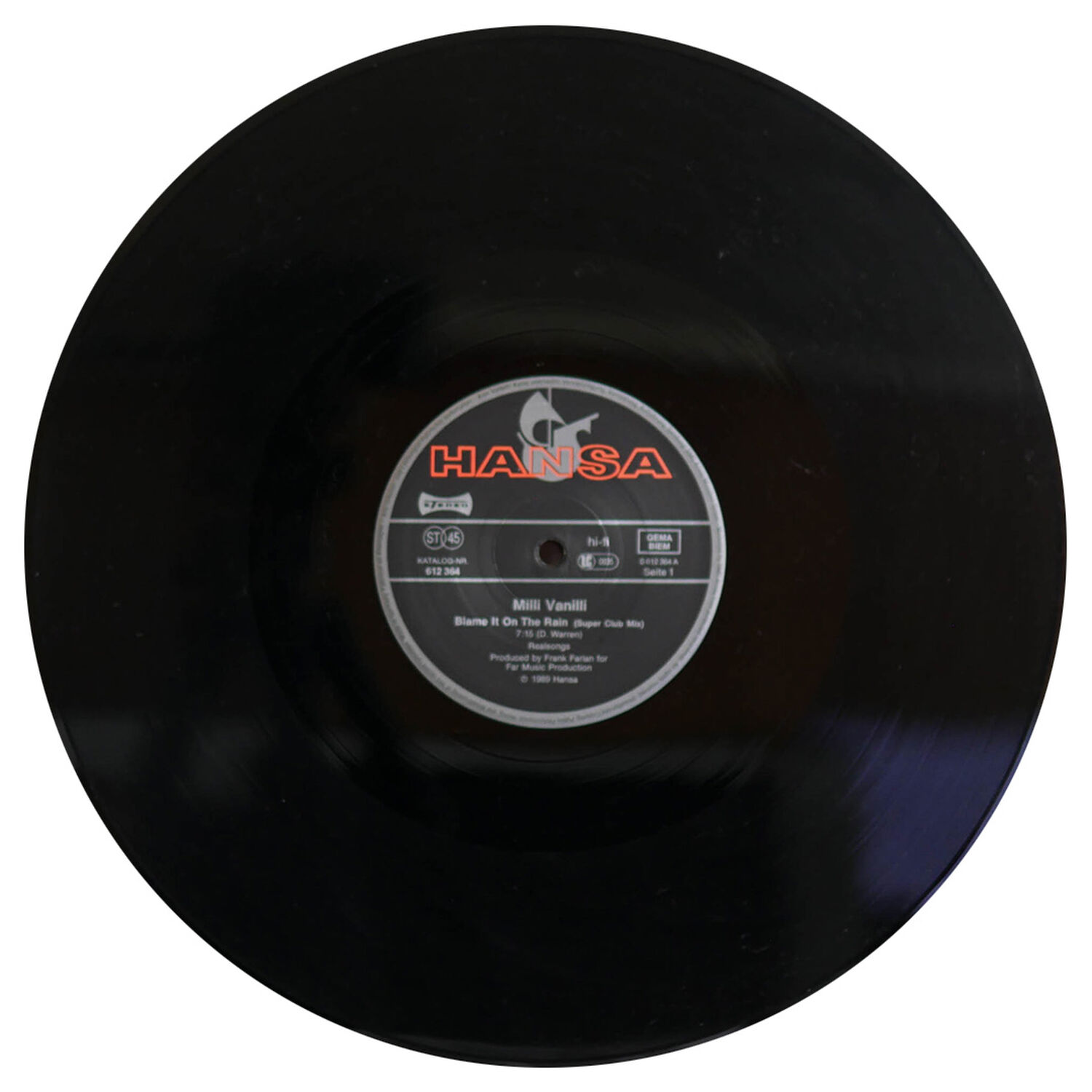 Milli Vanilli - Blame It On The Rain | 12" Maxi Single Usado image number 2.0