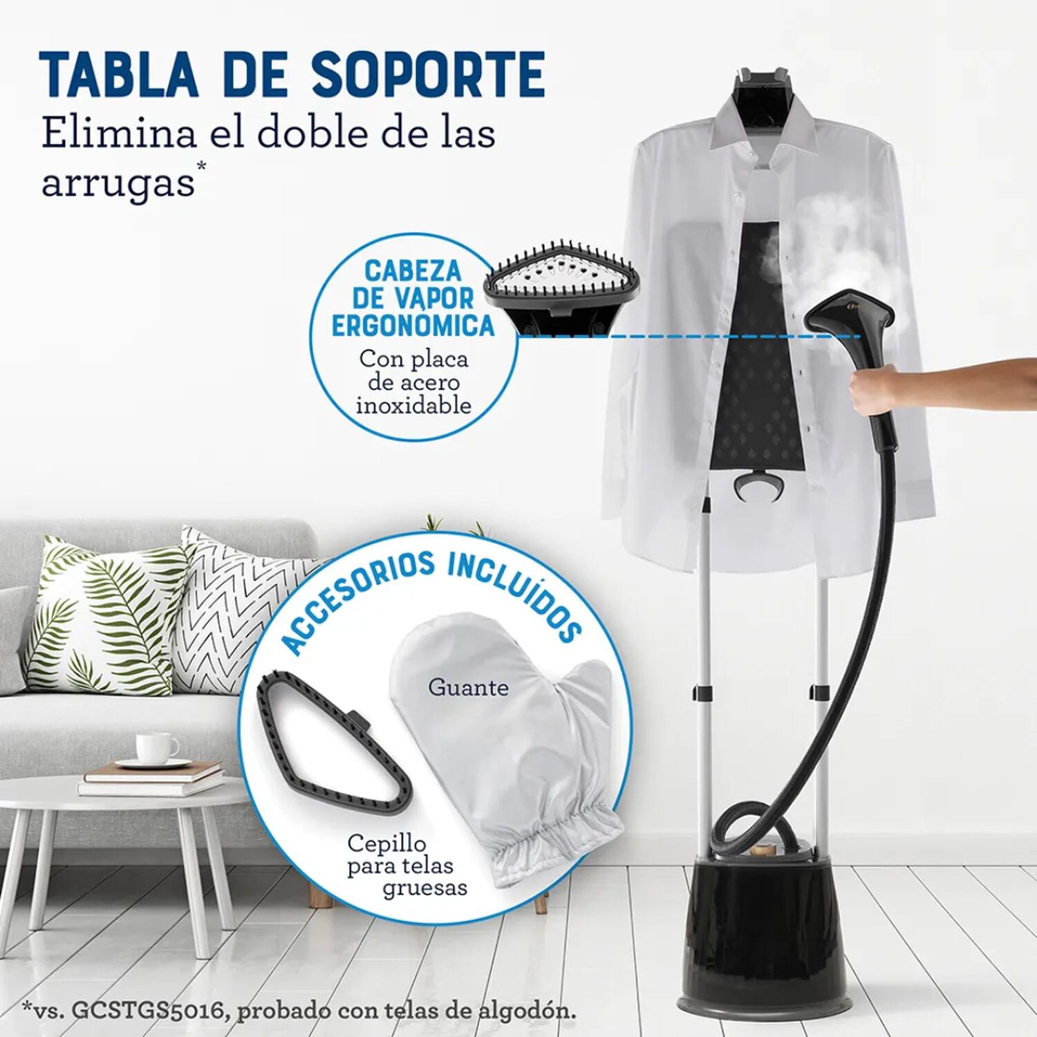 Oster Vaporizador De Prendas Con Tabla De Soporte Gcstgs7050 image number 7.0