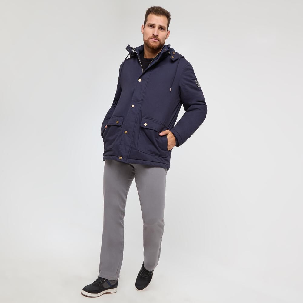Chaqueta Lisa Regular Cuello Alto Con Capucha Hombre Peroe image number 1.0