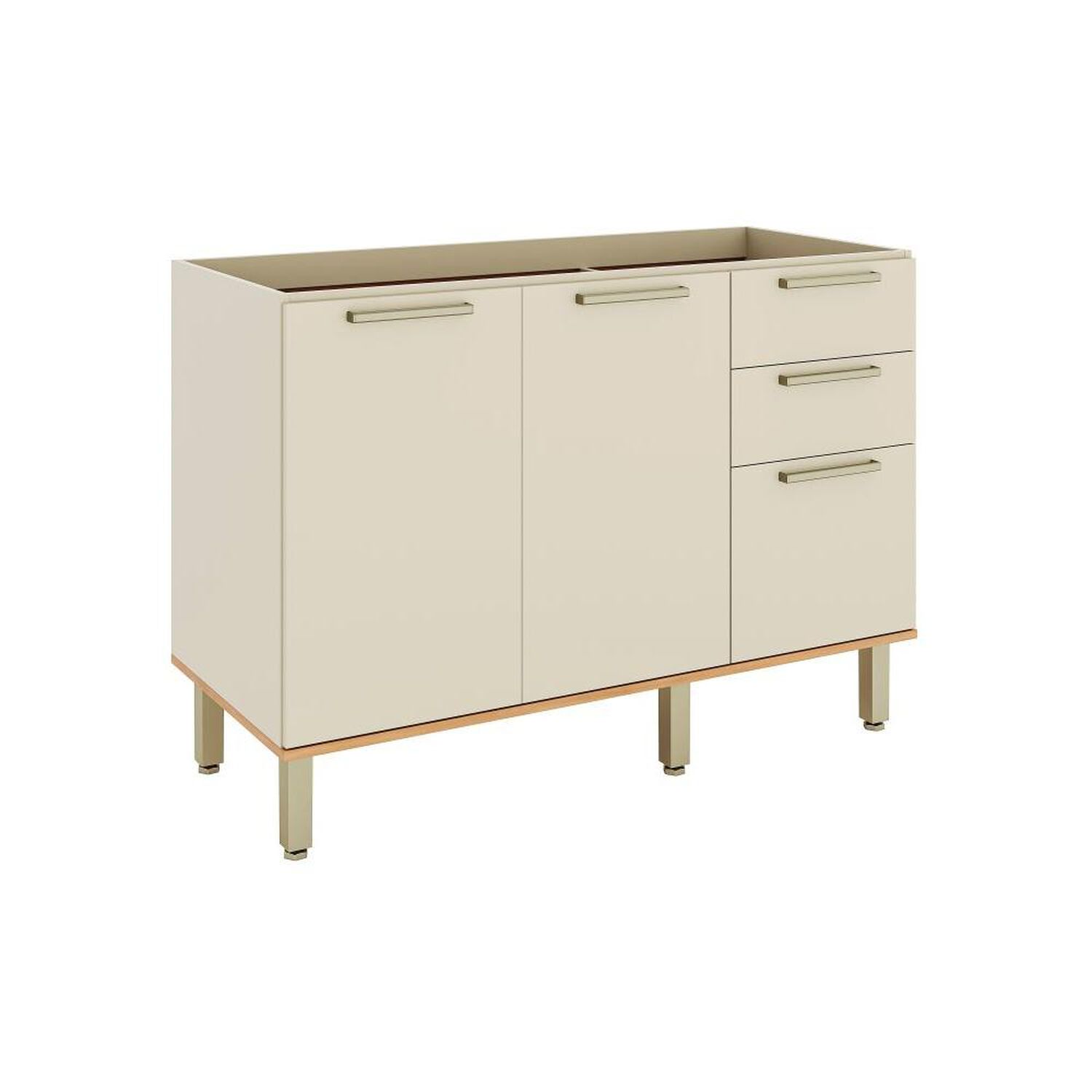Mueble De Cocina Roca Base De Cocina Casta&ntilde;a Modular / 2 Puertas / 3 Cajones image number 0.0
