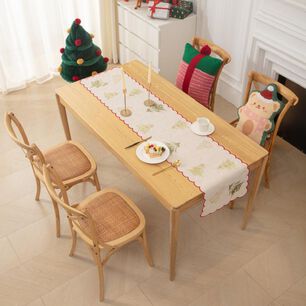 Camino De Mesa Navide&ntilde;o 36x180 Cm Dise&ntilde;o En Arpillera Ideal Para Decoraci&oacute;n Md02