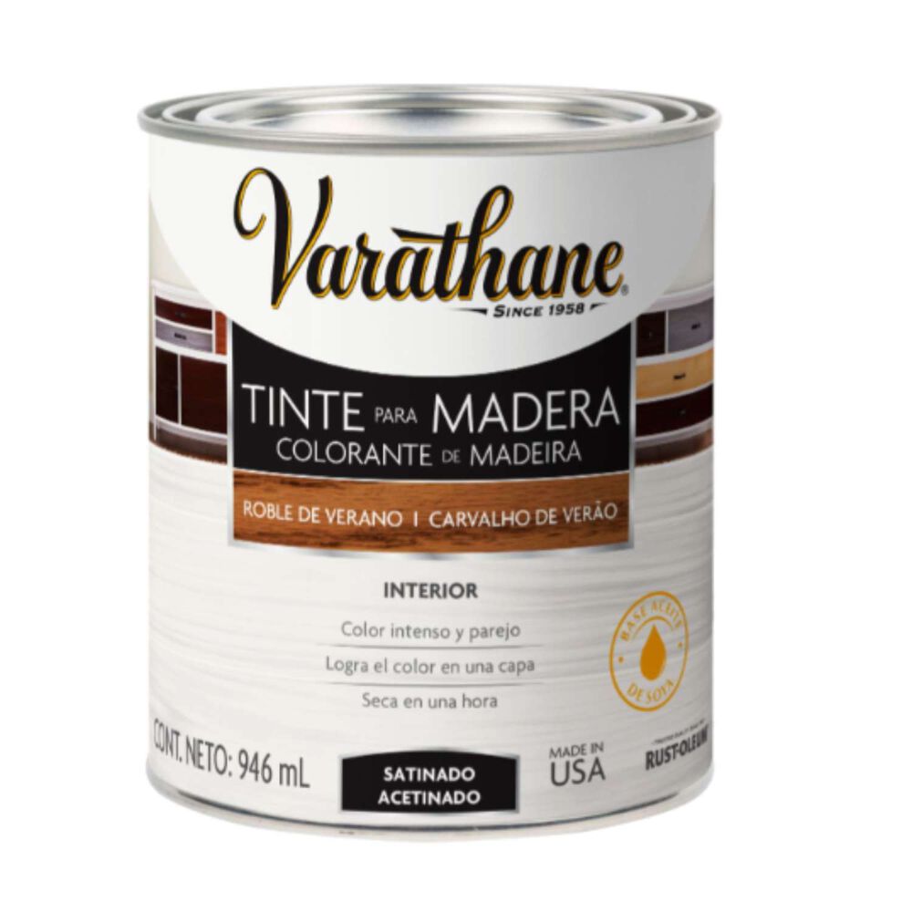 Tinte Para Madera Satinado 946ml Roble De Verano - Varathane image number 0.0