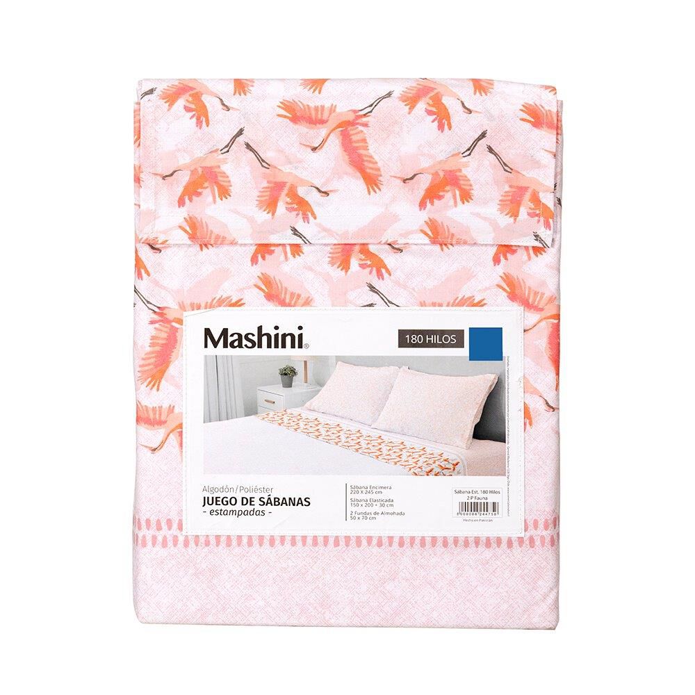 Sábana Mashini 180 Hilos 1.5 Plazas Fauna image number 4.0