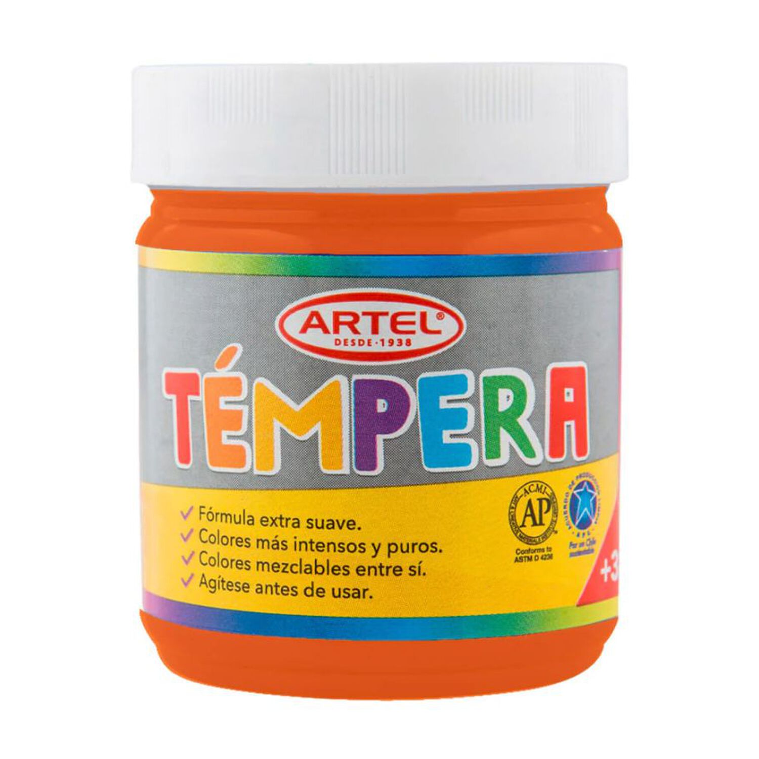 Frasco 100ml Tempera Naranja 77 image number 0.0