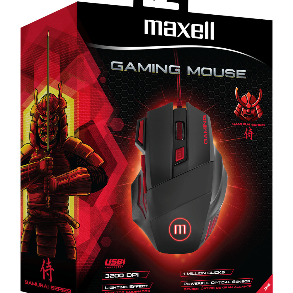 Mouse Gamer Maxell 3200 Dpi Led Mow-r Samurai image number 1.0