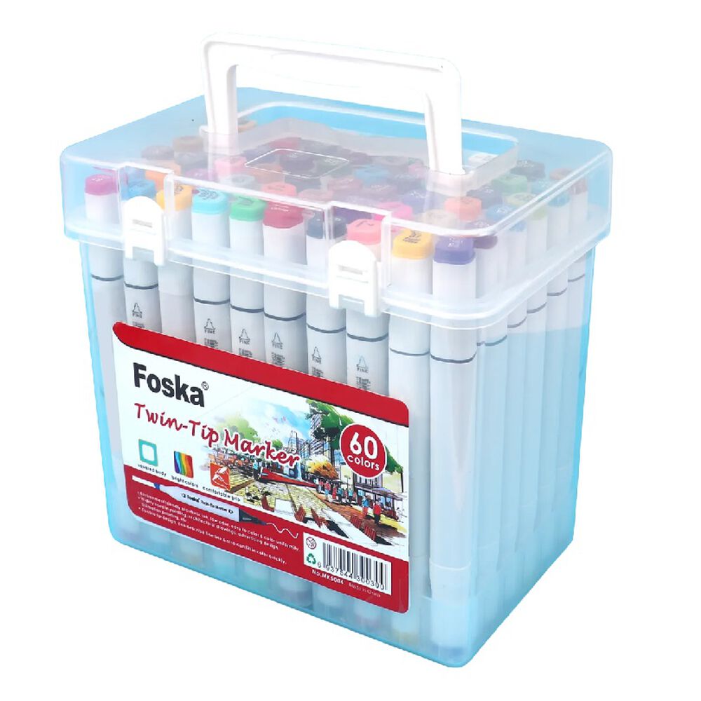 Set 60 Marcadores Doble Punta Colores image number 0.0