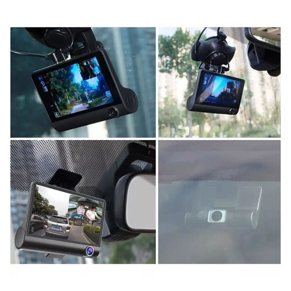 Camara Para Auto 3 En 1 Frontal Trasera Tablero 1080p Hd image number 4.0