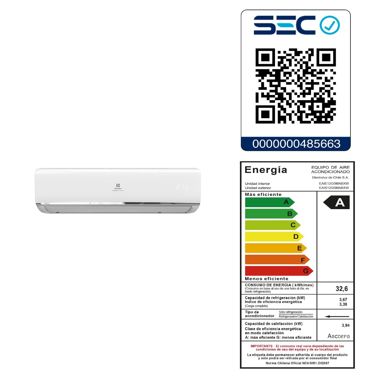Aire Acondicionado Efficient Inverter 12000 Btu - Electrolux image number 17.0