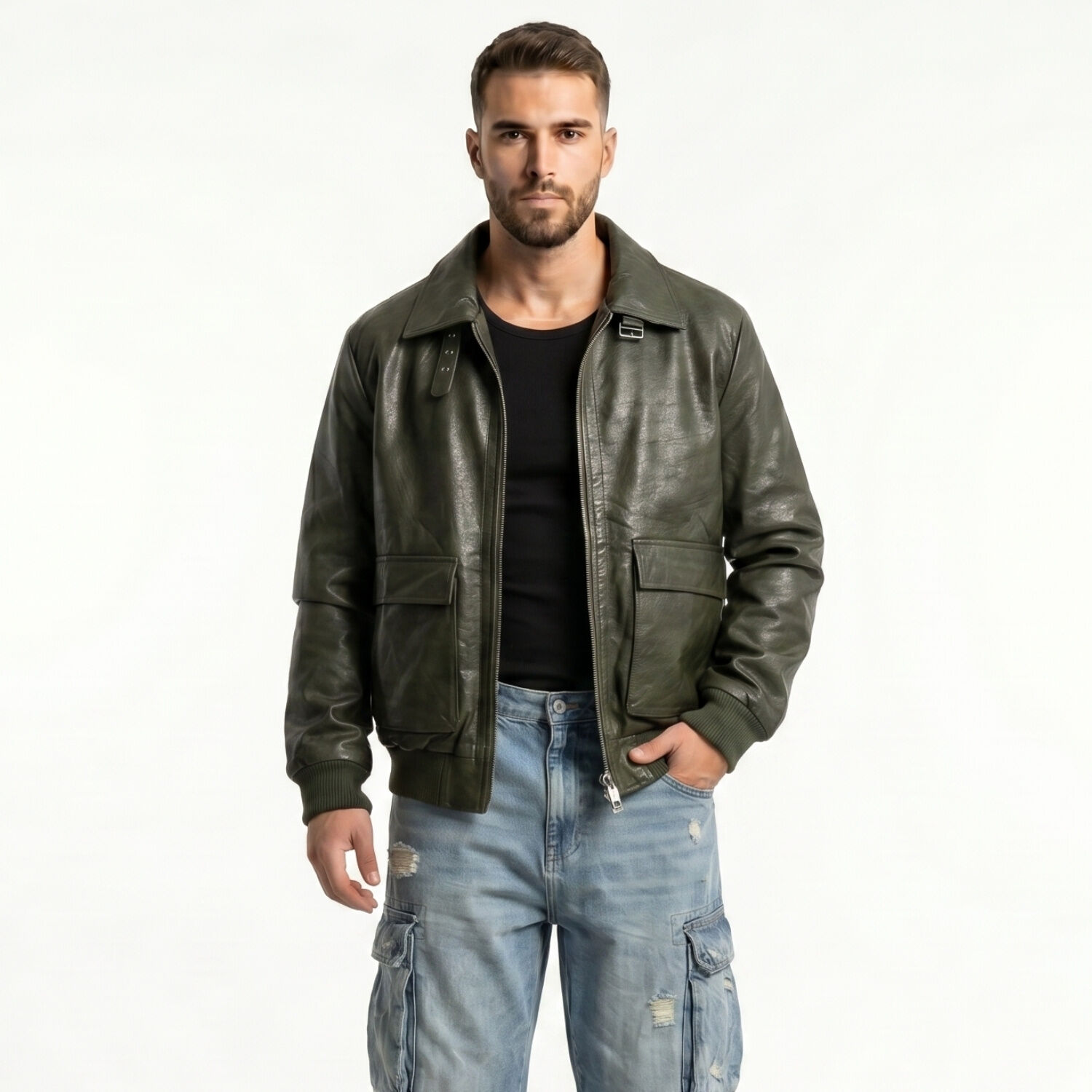 Chaqueta Ecocuero Premiun Hombre Liam image number 0.0
