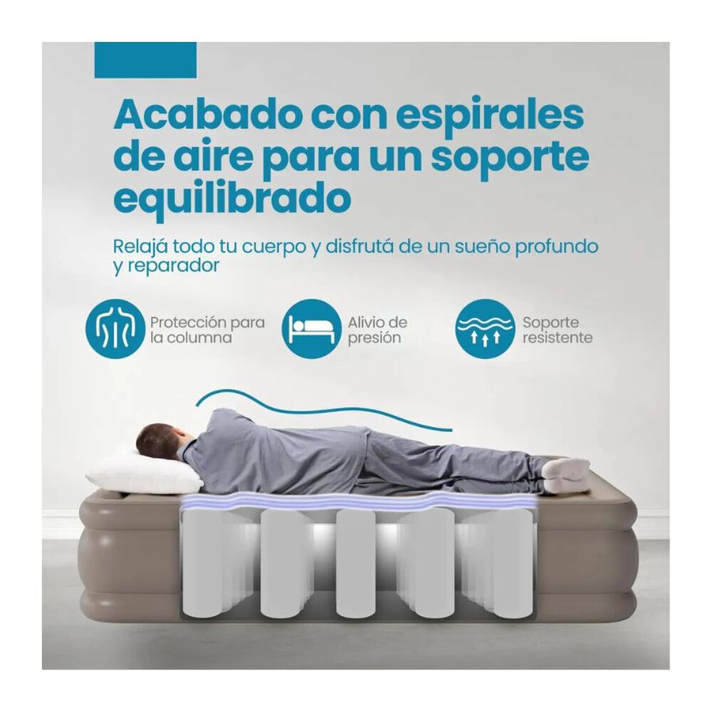 Colchón Inflable Cama 2 Plazas Con Bomba De Aire Eléctrica image number 2.0