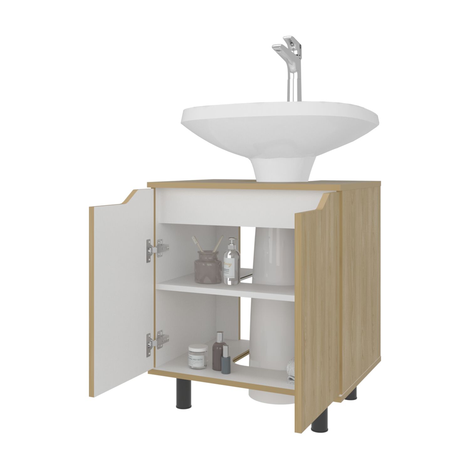 Mueble Para Lavamanos 63x55x41.3 Cm 2 Puertas image number 2.0