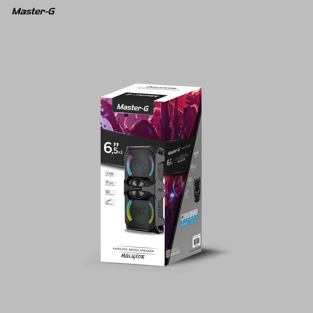 Master-g Parlante Karaoke Bluetooth Luxor 6,5'' X2 Con Micr&oacute;fono image number 6.0