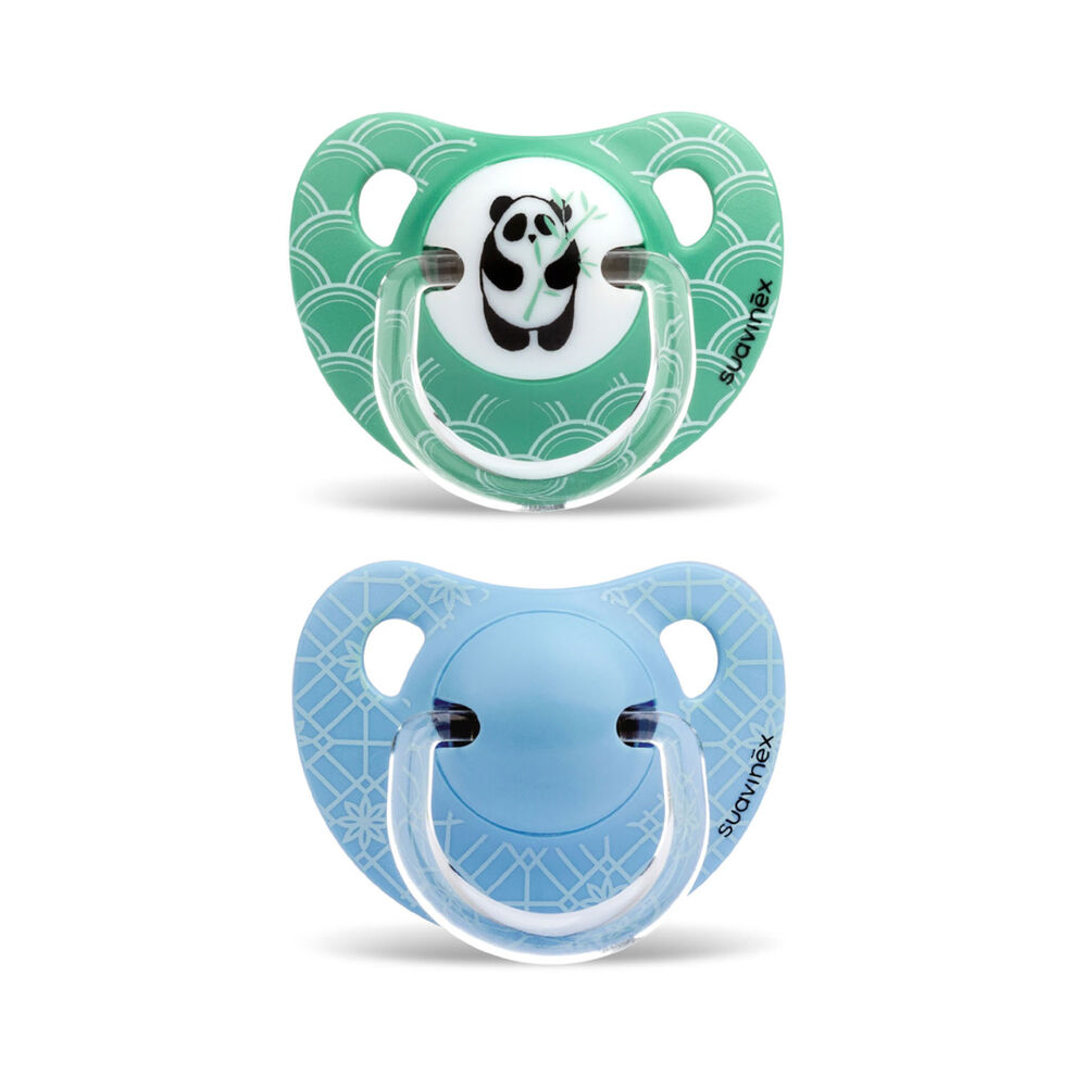 Chupete Anatomico Silicona 6-18m 2 Uni Panda Bambu Verde image number 0.0