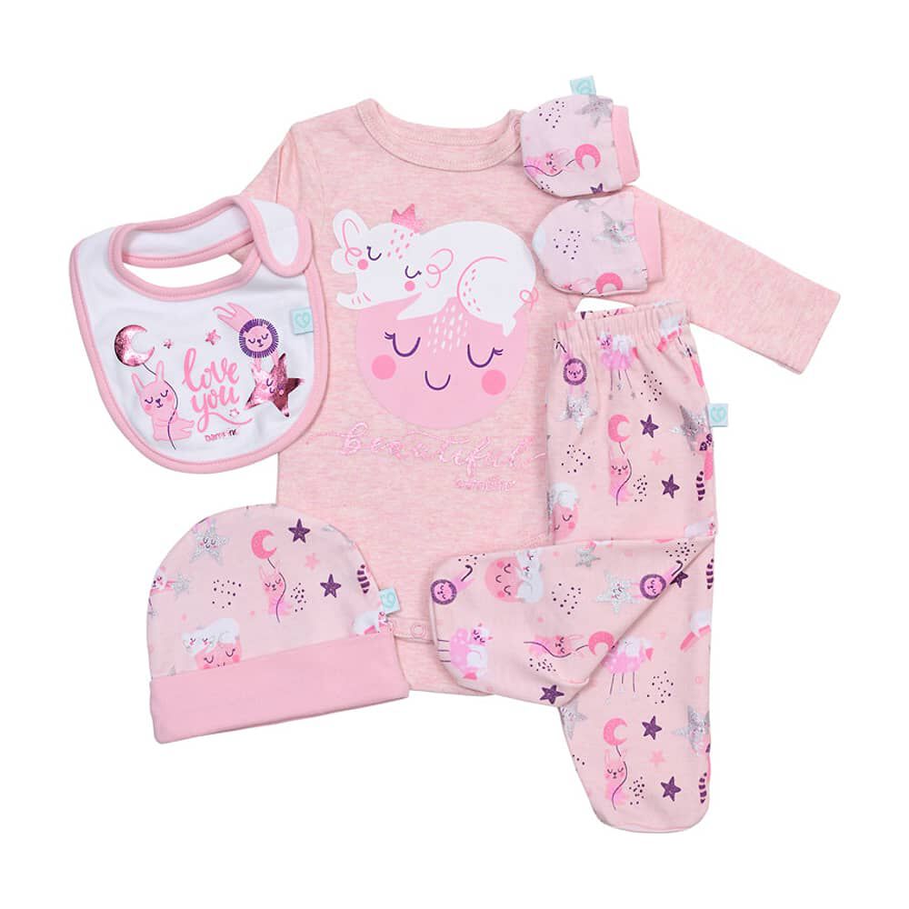 Ajuar Pack Bambino Body Panties Gorro Mit&oacute;n Beb&eacute; 0-3 Meses image number 0.0