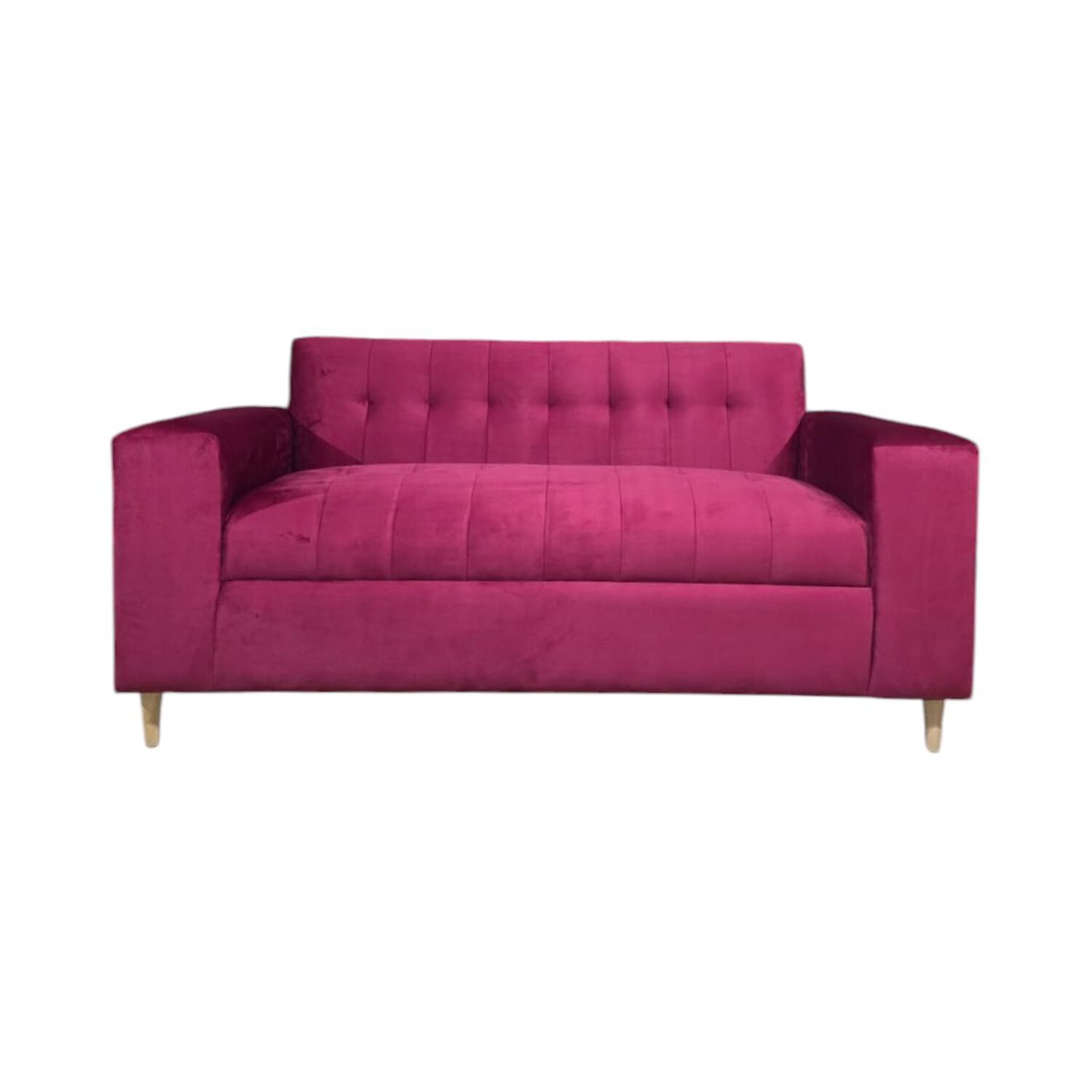 Sofa Tres Cuerpos Felpa Burdeo image number 0.0