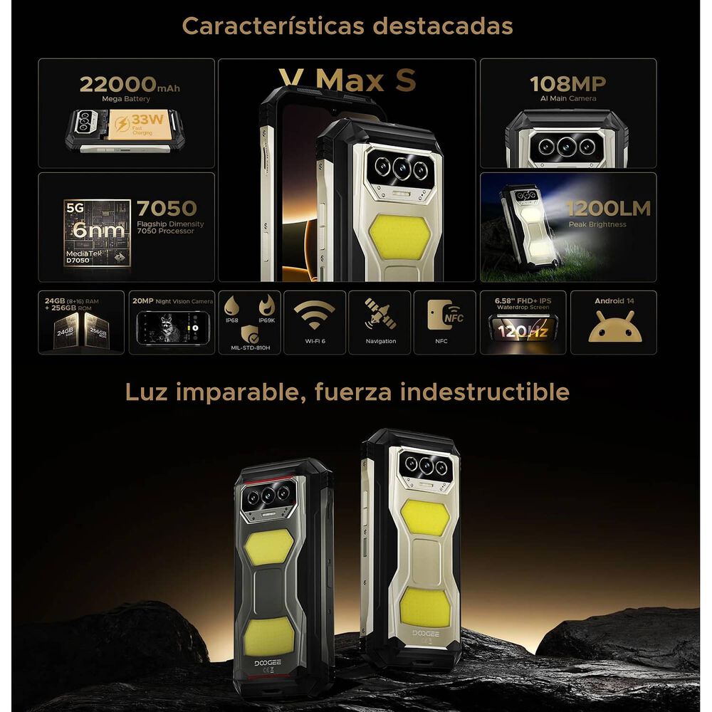 Doogee V Max S Dualsim 5g Con Bater&iacute;a De 22.000mah Y C&aacute;mara De 108mp image number 3.0