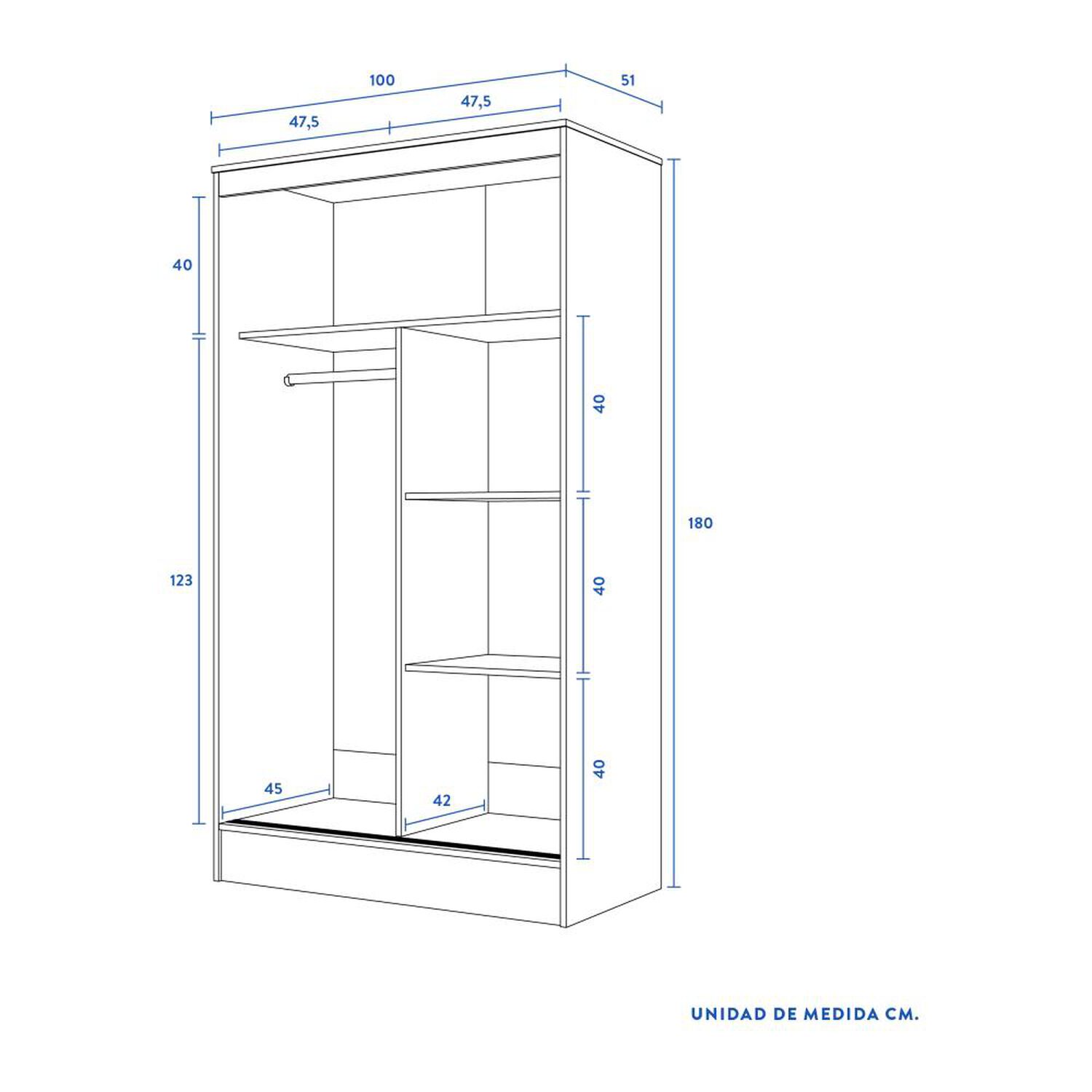 Cl&oacute;set Cic Caburgua / 2 Puertas image number 1.0