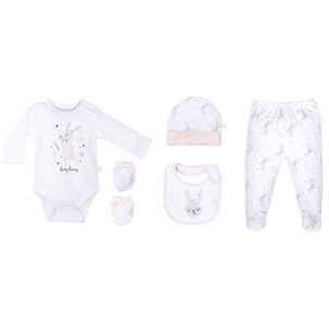 Baby Gift Bambino Set 5 Piezas Blanco Ovejas Niña