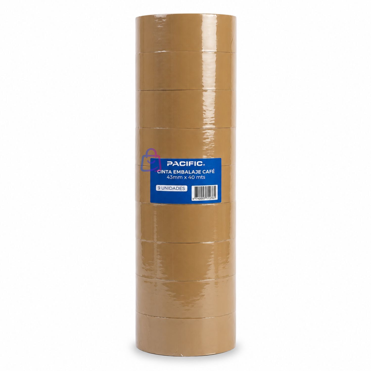 Pack 9 Cintas Embalaje Caf&eacute; 45mm X 40m 40 Micrones - Ps image number 2.0