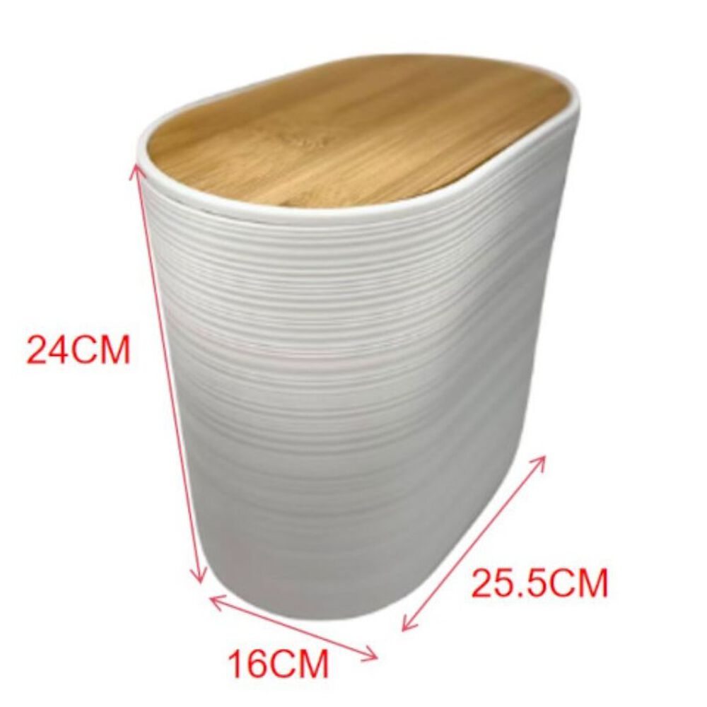 Cesto De Basura Papelera Oval Blanco 24x25.5 Cm image number 3.0