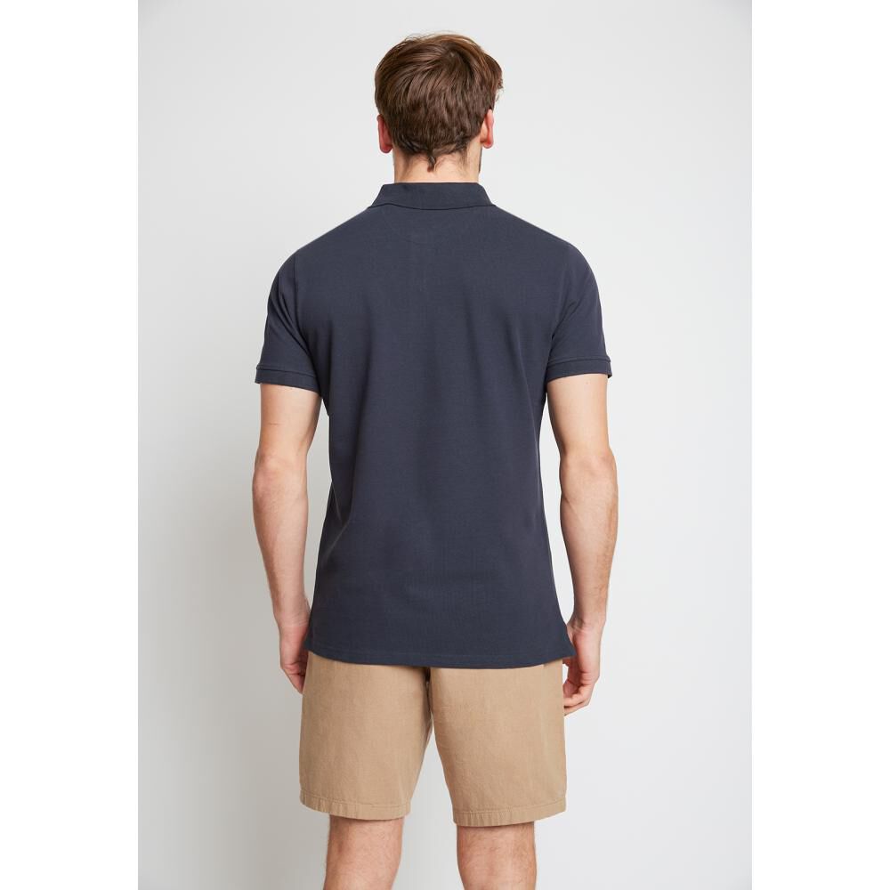 Polera Slim Lisa Manga Corta Cuello Piqué Hombre Trial image number 2.0