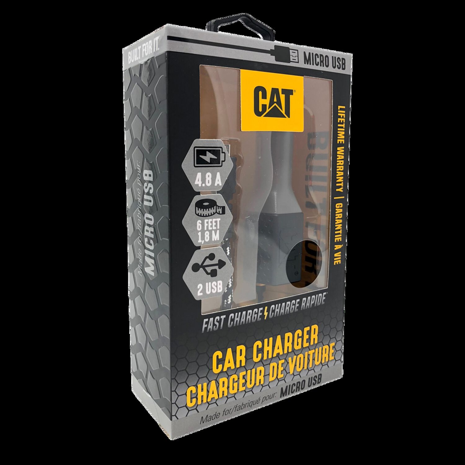 Cargador Cat Para Autos Micro Usb Doble image number 0.0
