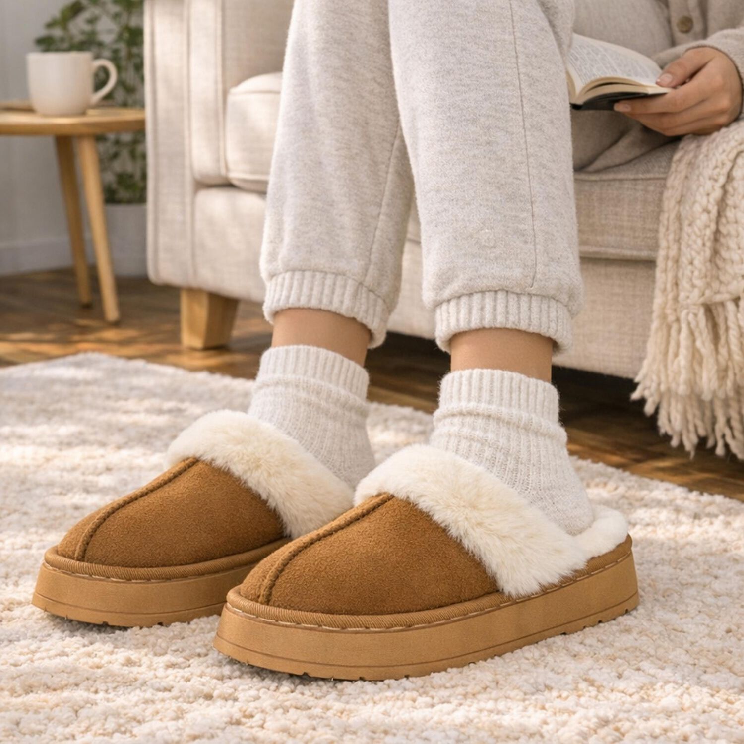 Pantufla Cabrit Caramelo Passer image number 4.0