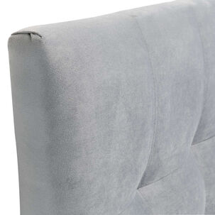 Respaldo Alicante Con Patas Felpa 1,5 Plazas Gris