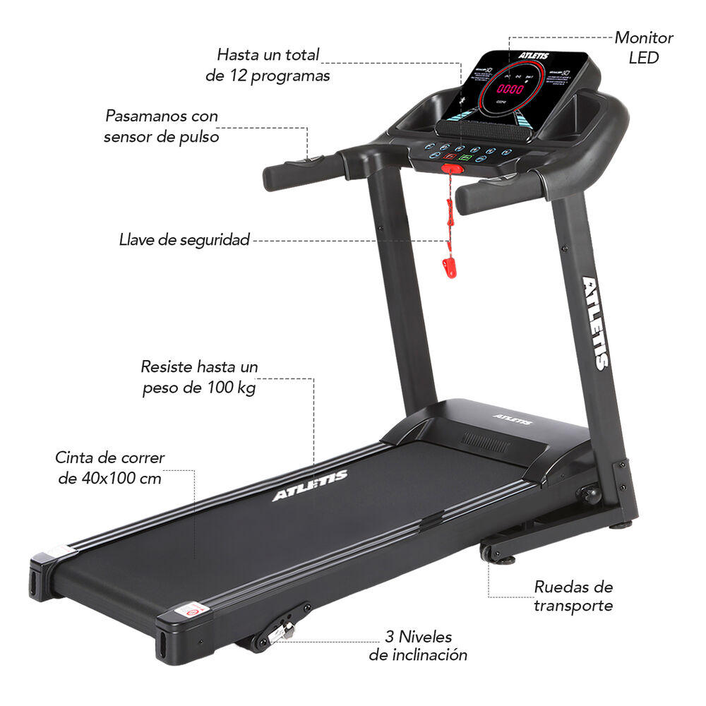 Trotadora Apex 3 12 Km/h 1.5 Hp Plegable image number 1.0