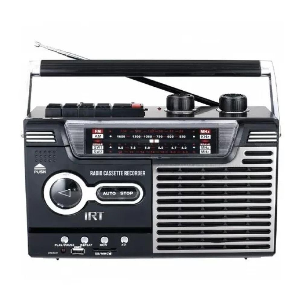 Radio Cassette Bluetooth Aux Usb Fm Am Sw Vintage Record image number 0.0